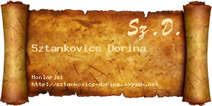 Sztankovics Dorina névjegykártya